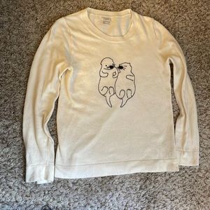J. Crew sweater with sea otters
